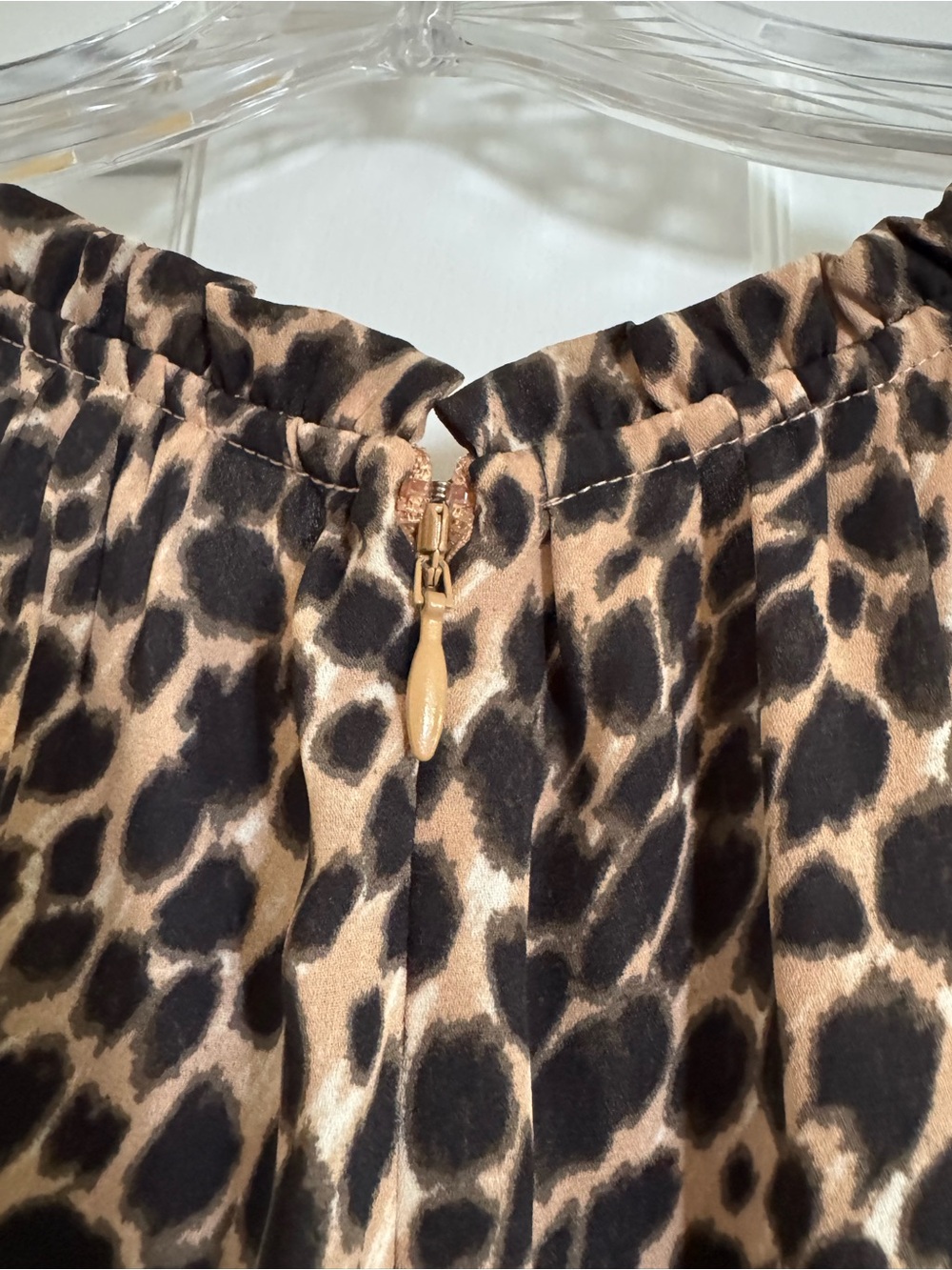 J.Crew - Ruffle-Neck Leopard Midi Dress - Picture 9 of 9